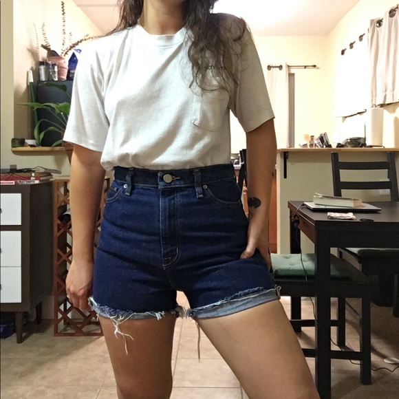 High Rise Denim Shorts - Picture 2 of 5